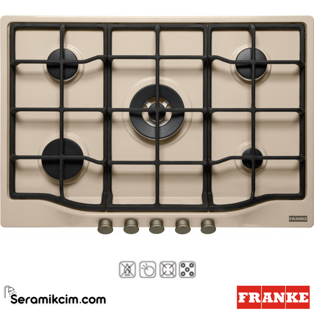 Franke Trendline FCH 755 4G TC OA C Tezgahüstü 5 Gözlü 750x510mm Gazlı Ocak Avena - 106.0696.853