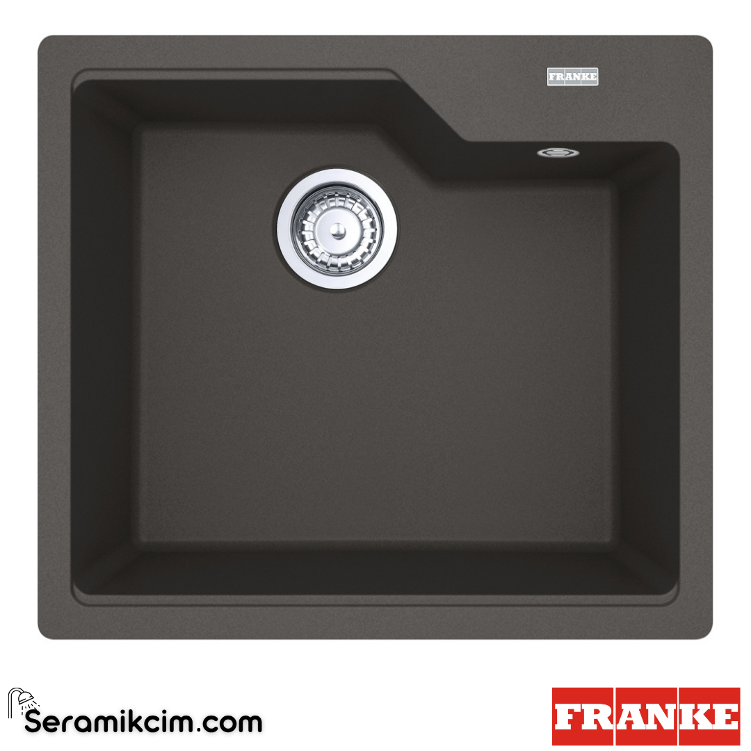 Franke Urban UBG 610-56 Tezgahüstü 1 Gözlü Dikdörgen 560x500mm Granit Eviye Slate Grey 114.0714.168
