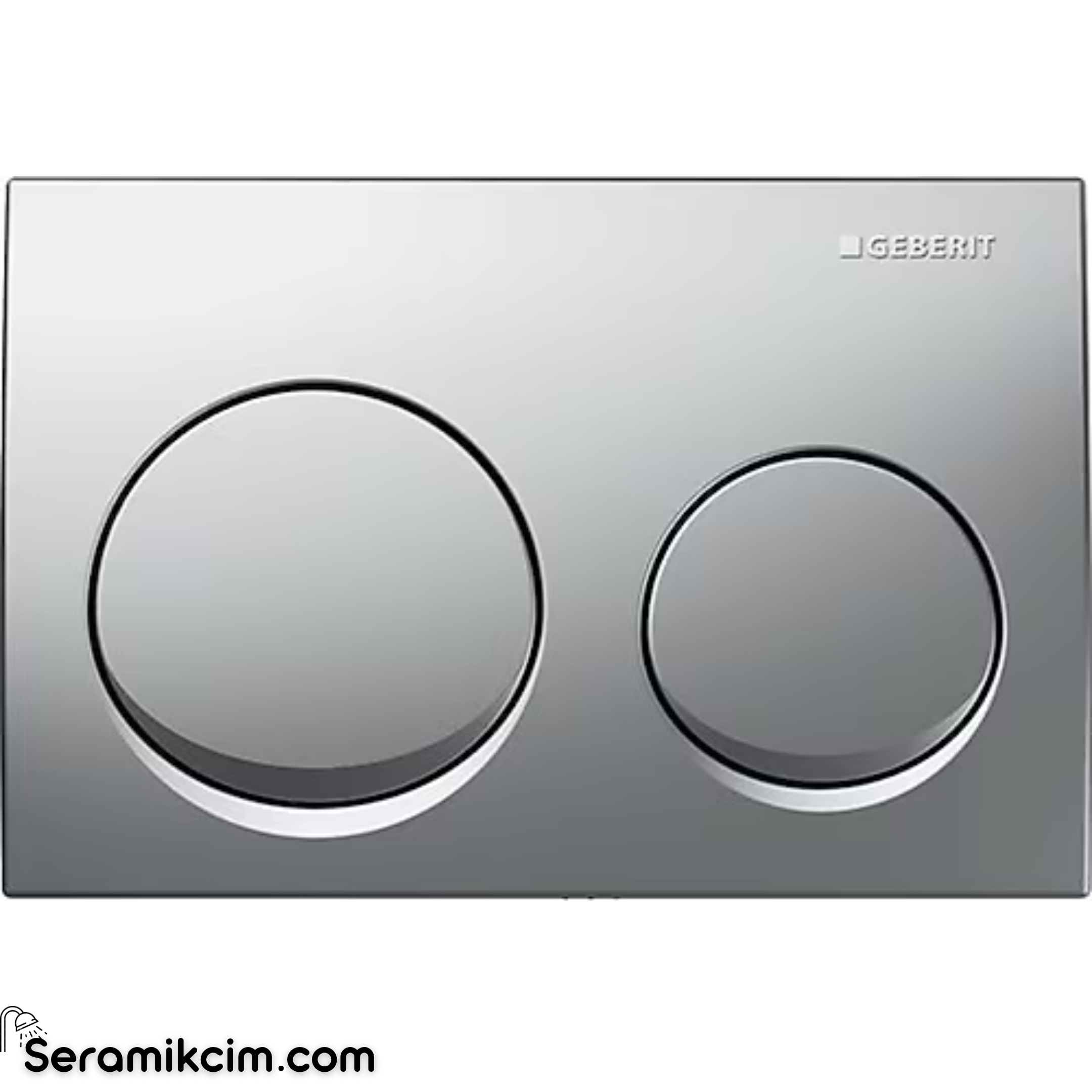 Geberit Alpha20 Kumanda Paneli Çift Basmalı Mat Krom