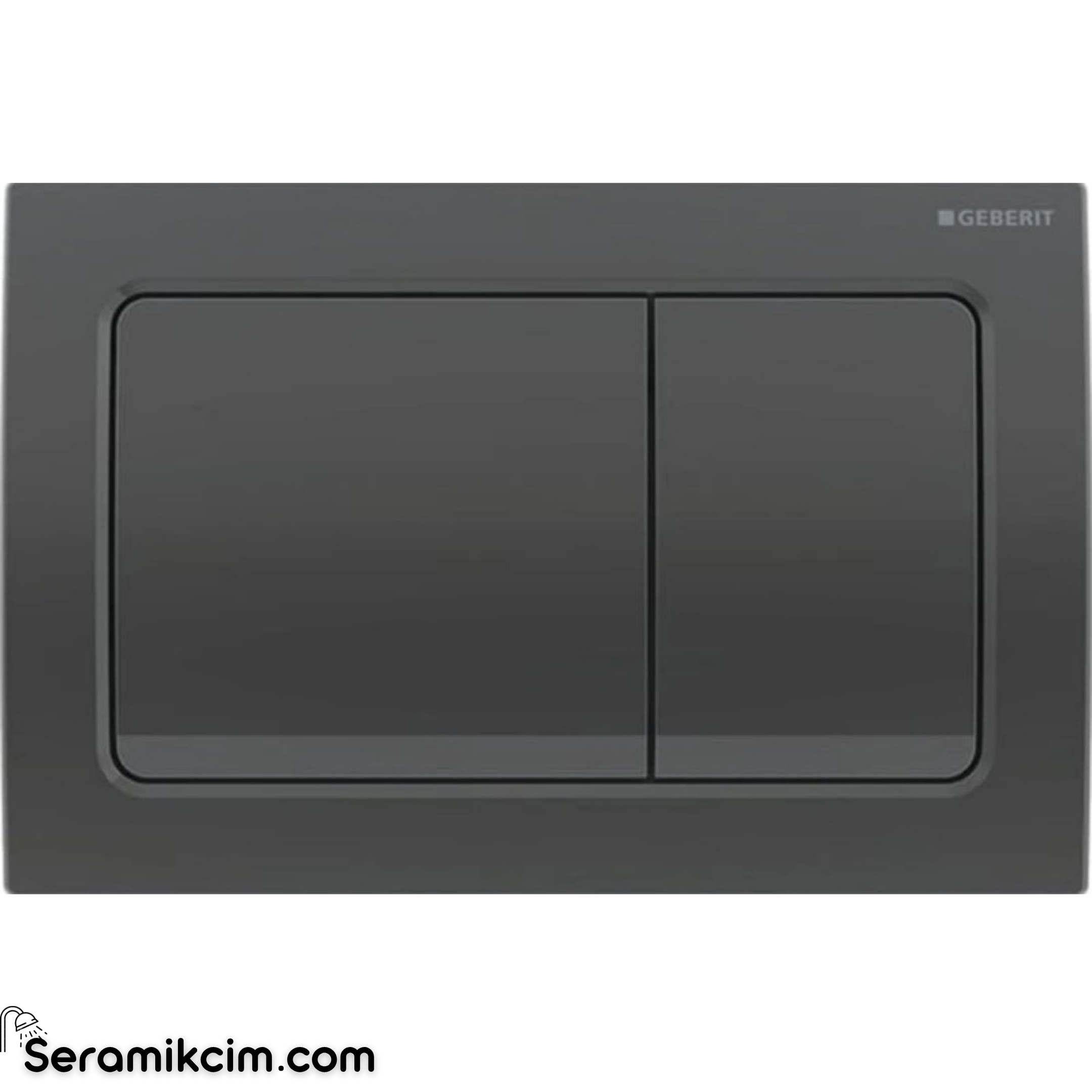 Geberit Alpha30 Kumanda Paneli Çift Basmalı Siyah Krom
