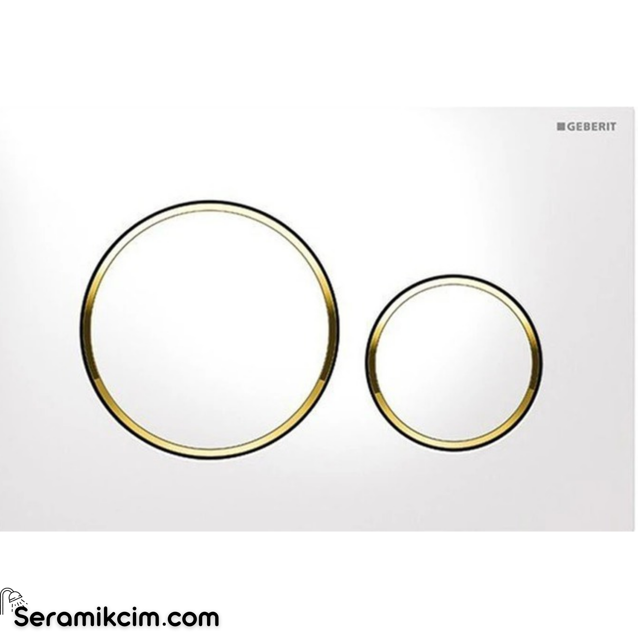 Geberit Sigma20 Kumanda Paneli Çift Basmalı Beyaz/Altın/Beyaz