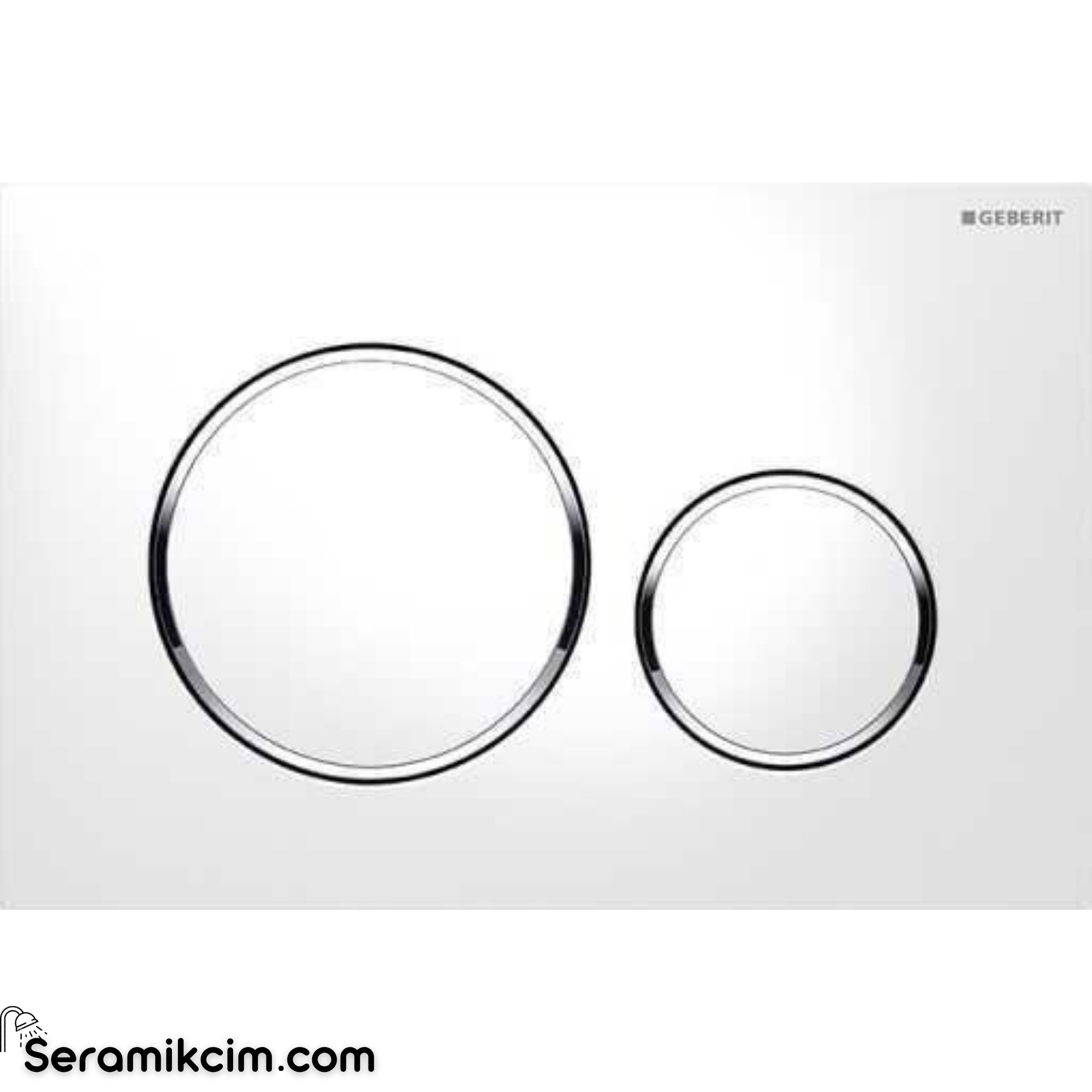 Geberit Sigma20 Kumanda Paneli Çift Basmalı Mat Beyaz/Parlak/Mat Beyaz