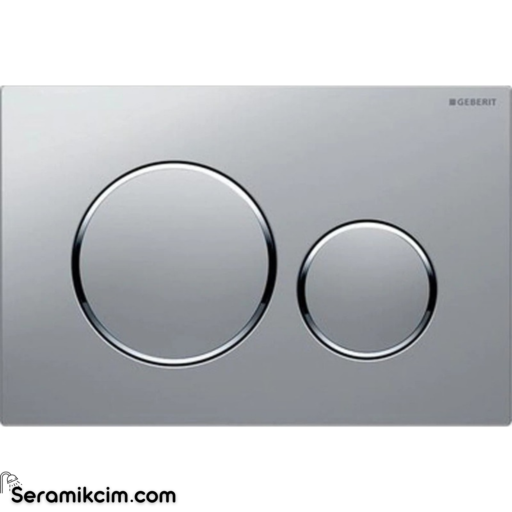 Geberit Sigma20 Kumanda Paneli Çift Basmalı Mat Krom/Parlak/Mat Krom