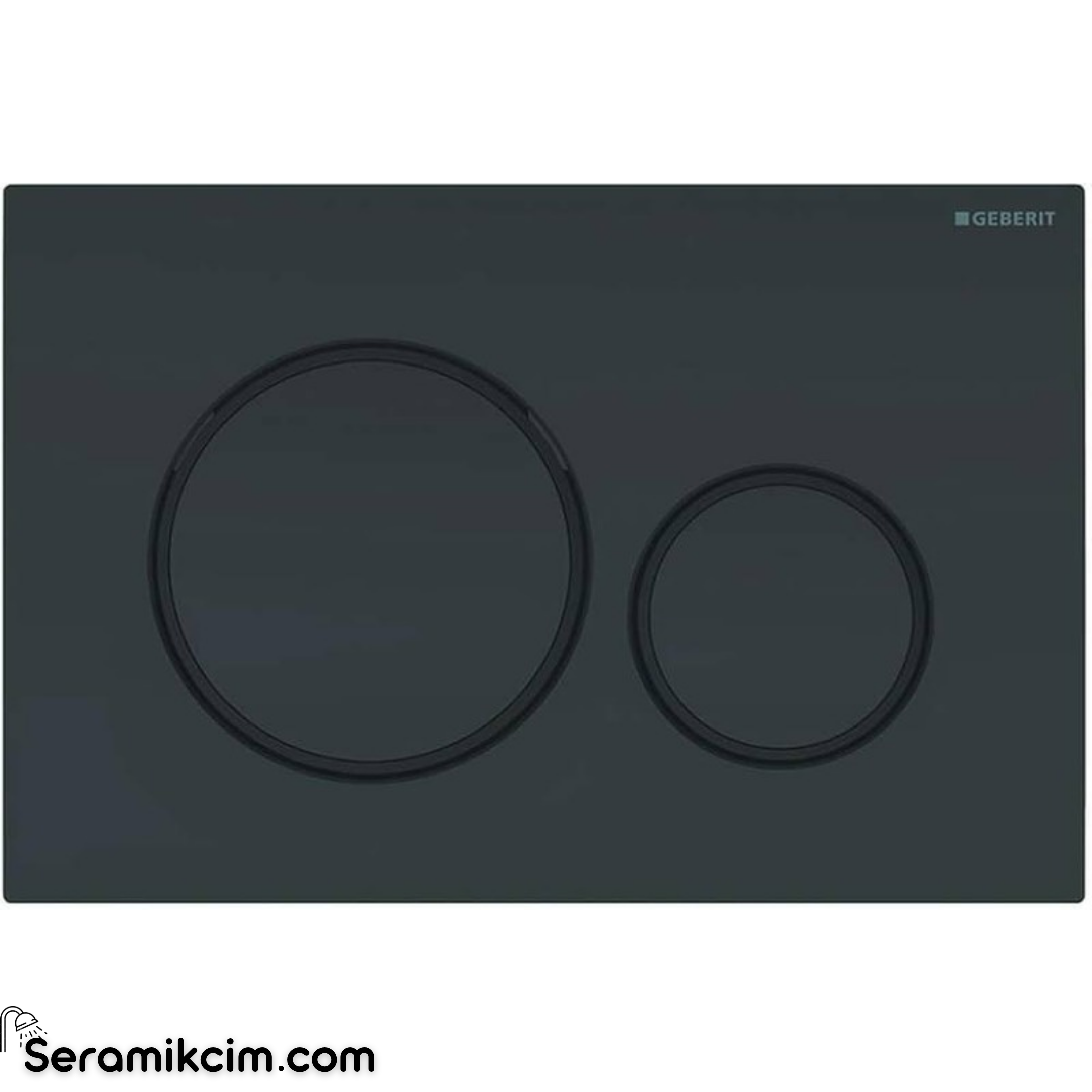 Geberit Sigma20 Kumanda Paneli Çift Basmalı Siyah/Mat Siyah/Siyah