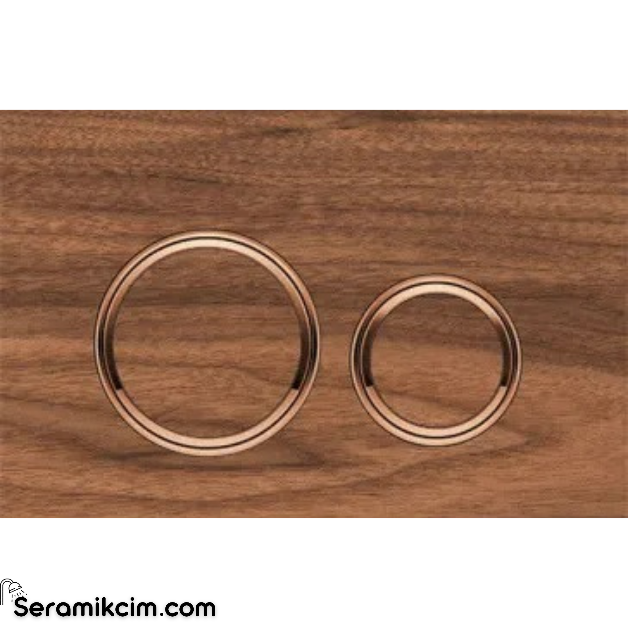 Geberit Sigma21 Kumanda Paneli Çift Basmalı Ahşap / Bronz