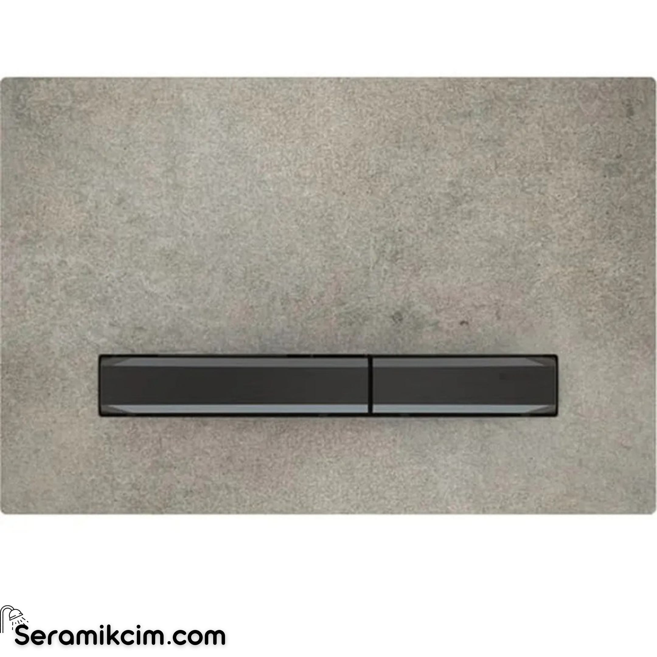 Geberit Sigma50 Kumanda Paneli Çift Basmalı Beton / Siyah Krom