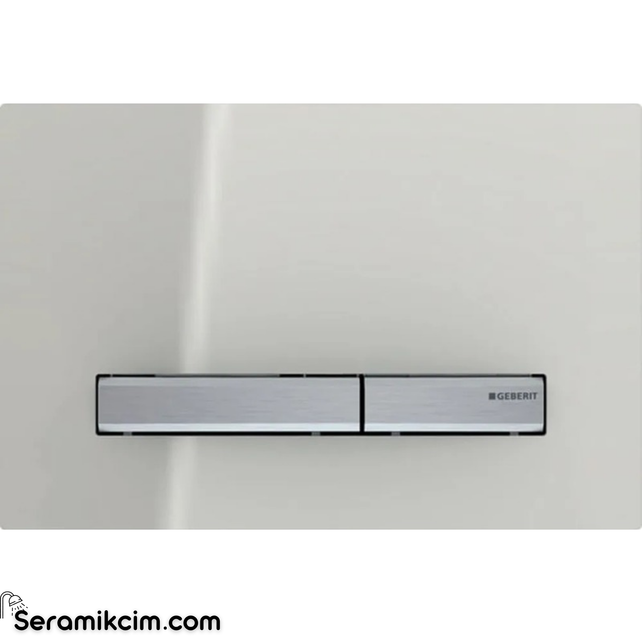 Geberit Sigma50 Kumanda Paneli Çift Basmalı Kum Grisi Cam / Krom