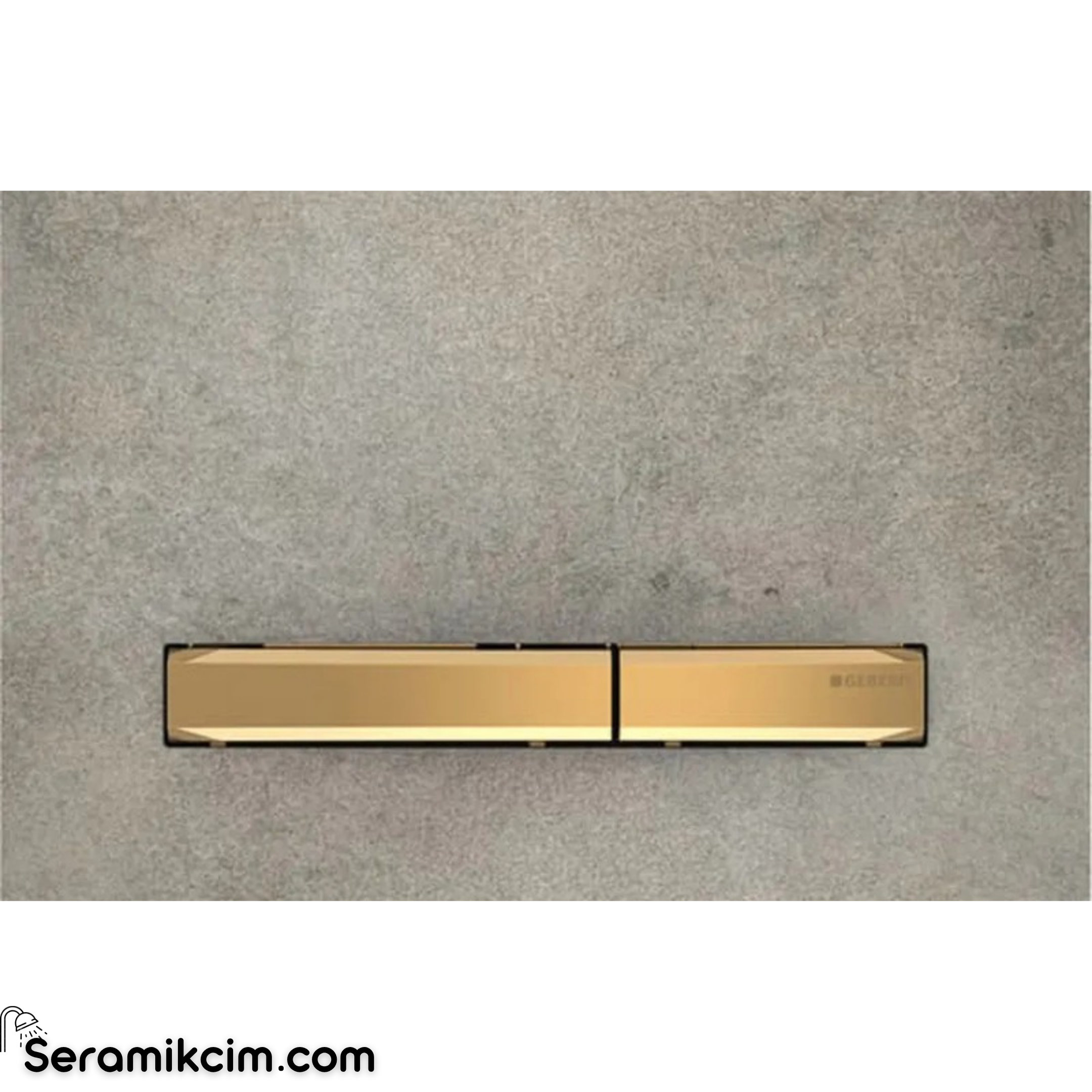 Geberit Sigma50 Kumanda Paneli Çift Basmalı Beton / Pirinç