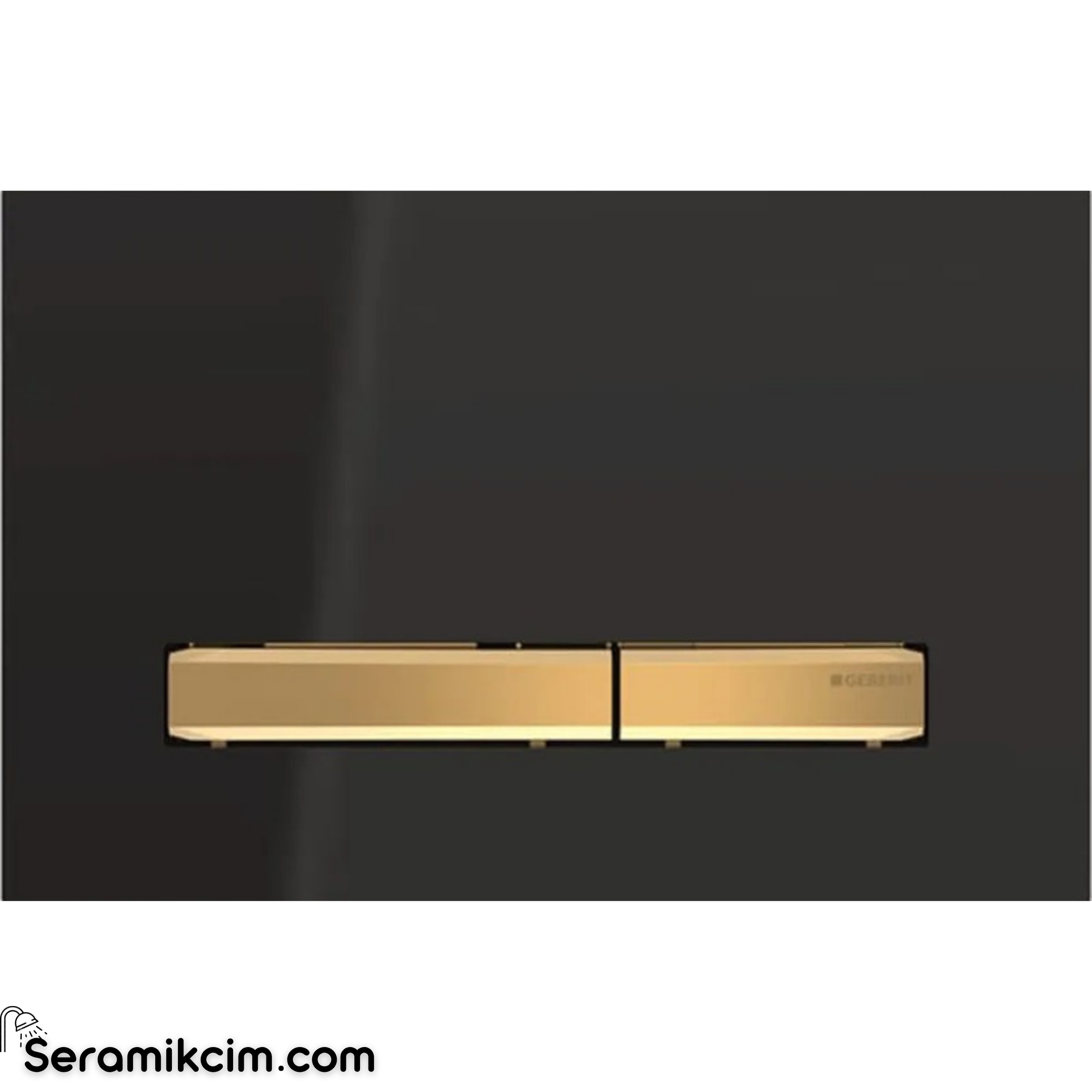 Geberit Sigma50 Kumanda Paneli Çift Basmalı Siyah / Pirinç