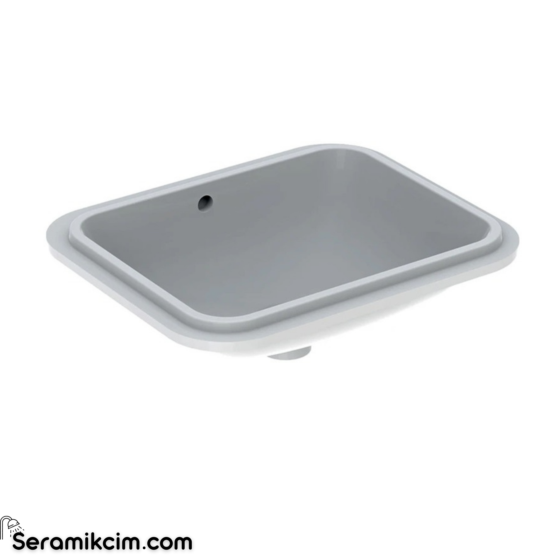 Geberit VariForm tezgah altı lavabo, dikdörtgen, 45x35 cm (Taşma delikli)