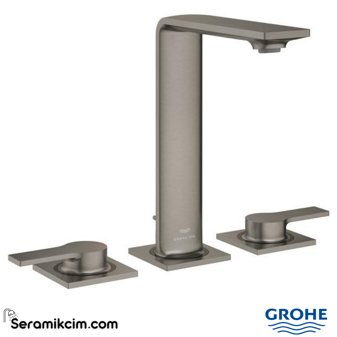 Grohe Allure 3 Delikli Ankastre Lavabo Bataryası, Fırçalı Sert Grafit 20188AL1