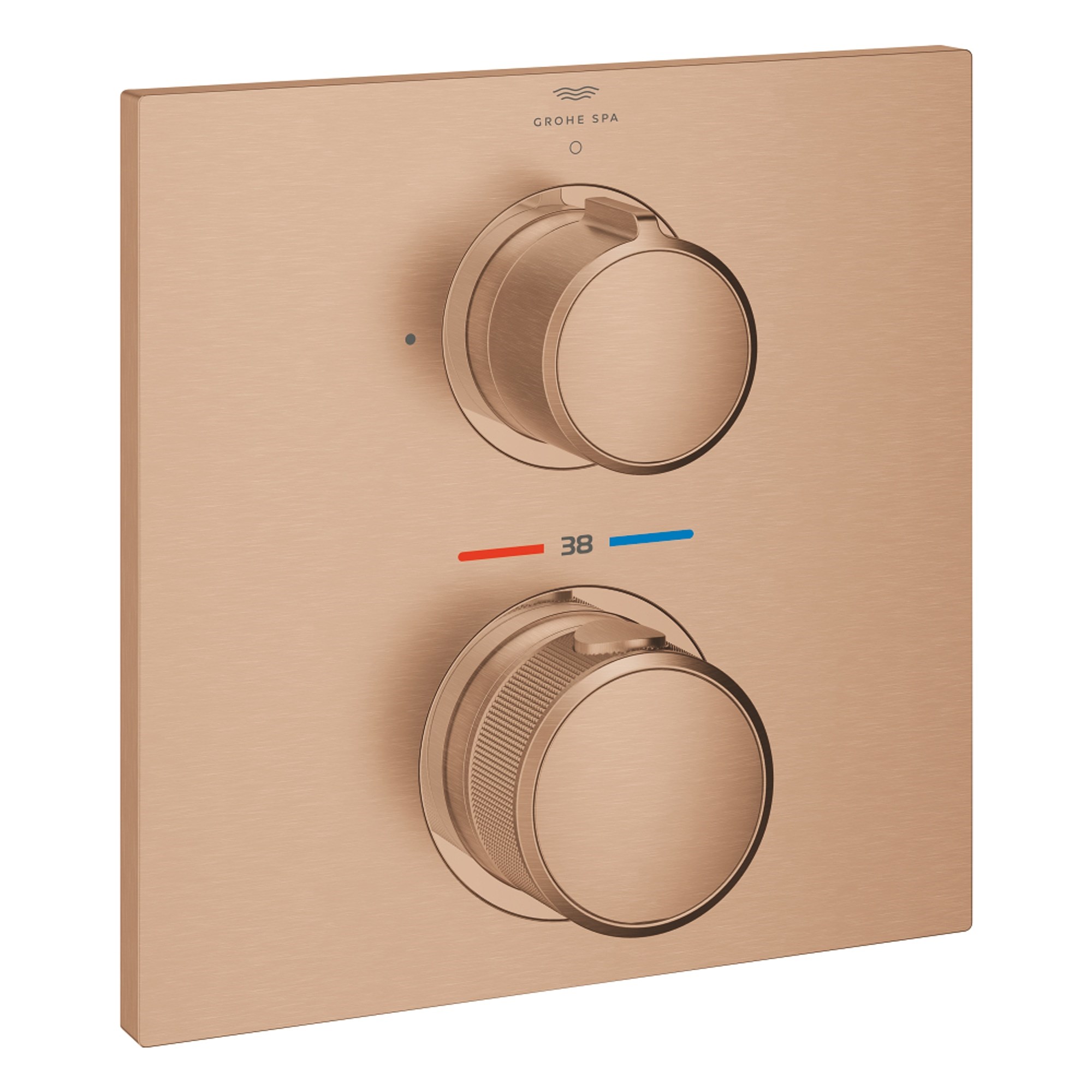 Grohe Allure Ankastre Termostatik Batarya 1 Vanalı Fırçalı Bakır 19380DL2