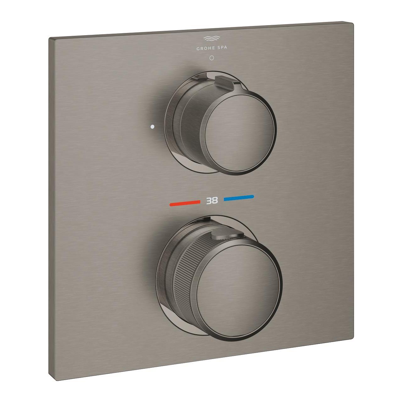 Grohe Allure Ankastre Termostatik Duş Bataryası (Sıva Üstü Grubu), Fırçalı Sert Grafit 19380AL2