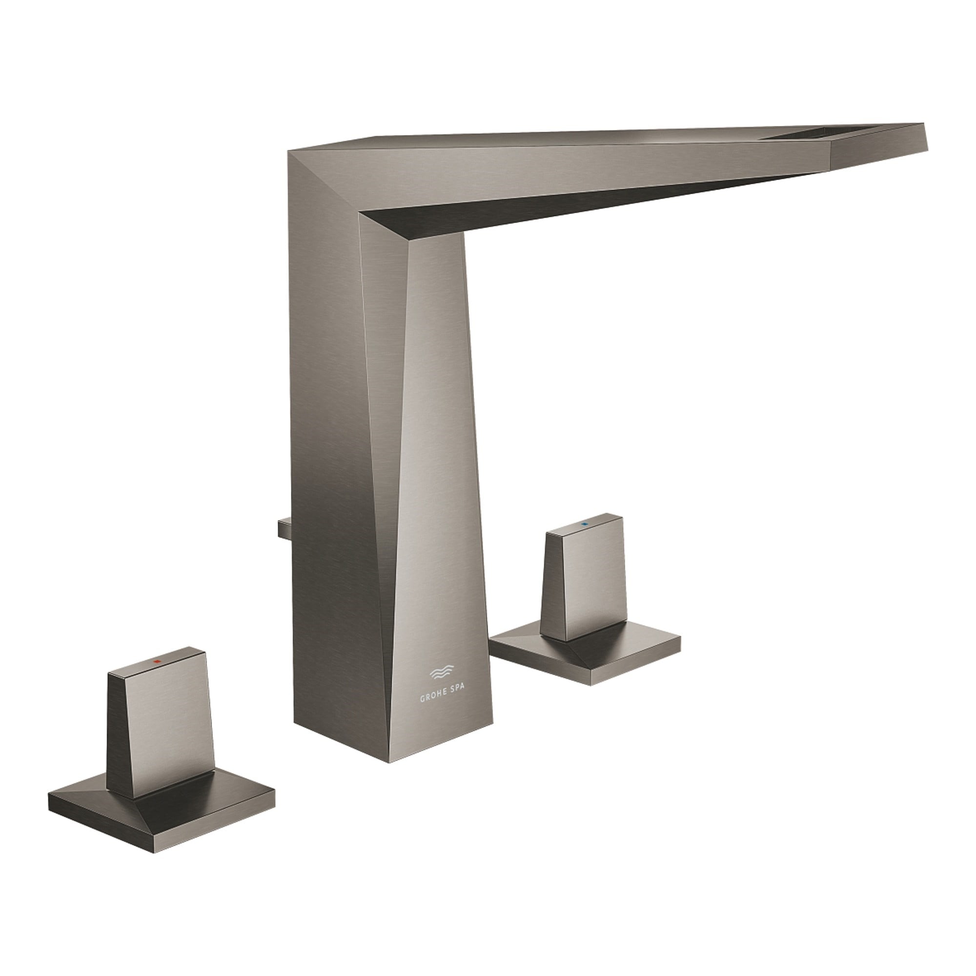 Grohe Allure Brilliant 3 Delikli Lavabo Bataryası L Boy Fırçalı Sert Grafit 20627AL0