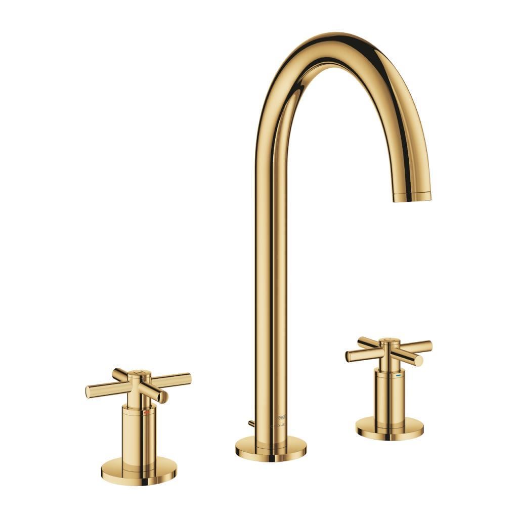 Grohe Atrio 3 Delikli Ankastre Lavabo Bataryası (4 Çubuklu Volan) L-Boy Altın 20643GL0 - 20643GL0