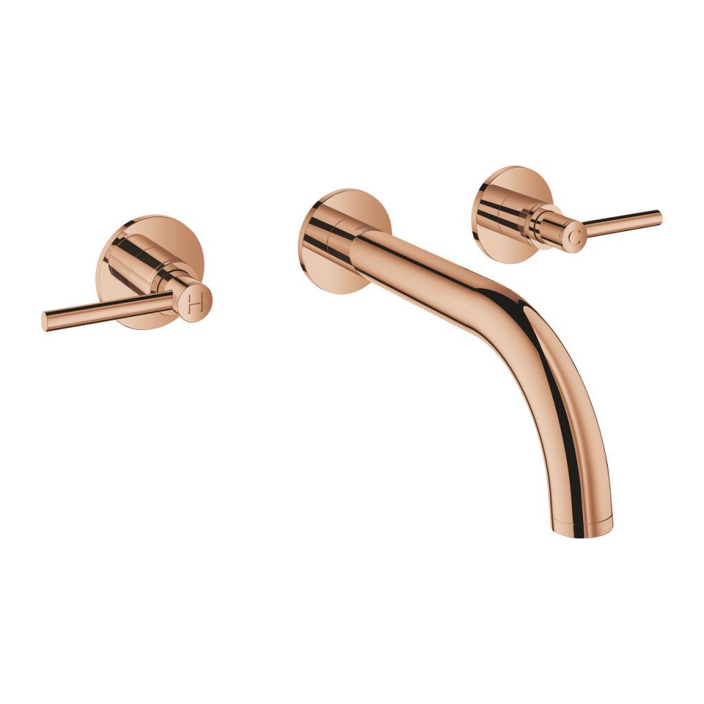 Grohe Atrio 3 Delikli Duvardan Ankastre Lavabo Bataryası (Sıva Üstü Grubu) Bakır 20662DA0 - 20662DA0