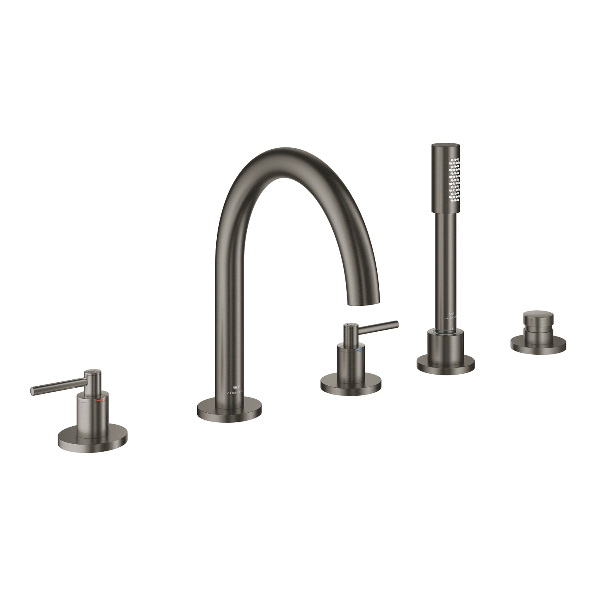 Grohe Atrio 5 Delikli Banyo Bataryası Seti Fırçalı Sert Grafit 29407AL0