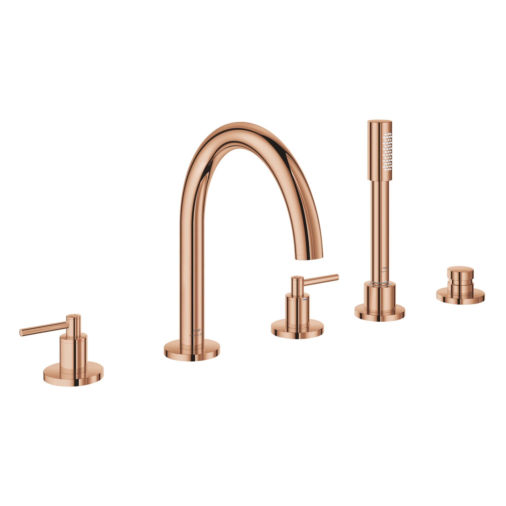 Grohe Atrio 5 Delikli Banyo Bataryası Seti Parlak Bakır 29407DA0