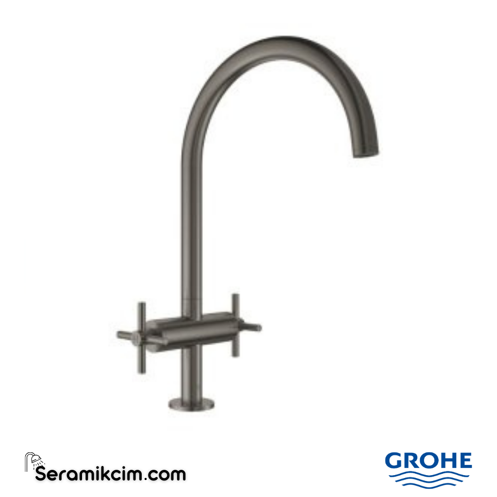 Grohe Atrio Eviye Bataryası Fırçalı Sert Grafit 30362AL0 - 30362AL0