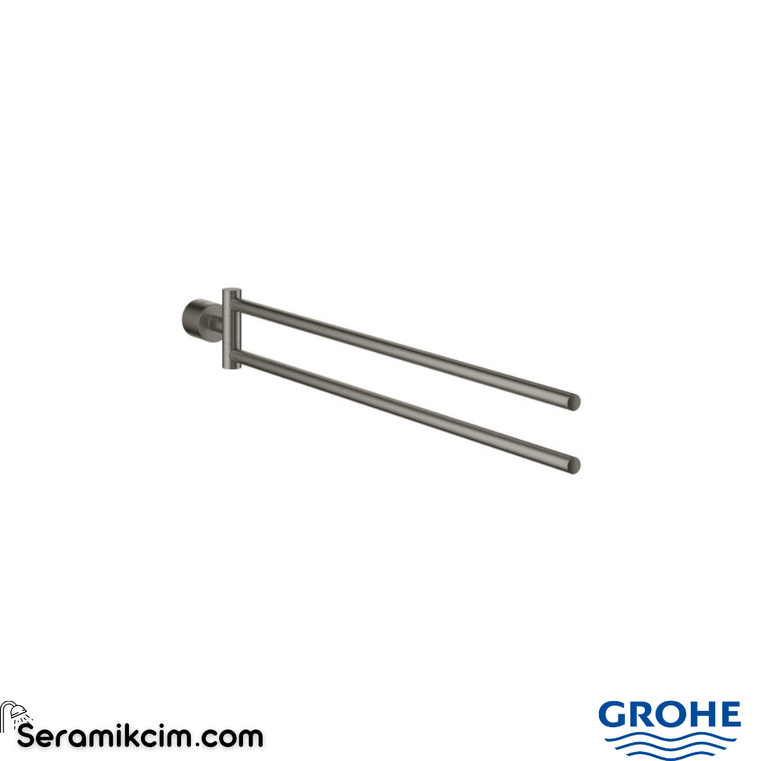Grohe Atrio İkili Havluluk, 49 cm, Fırçalı Sert Grafit 40308AL3