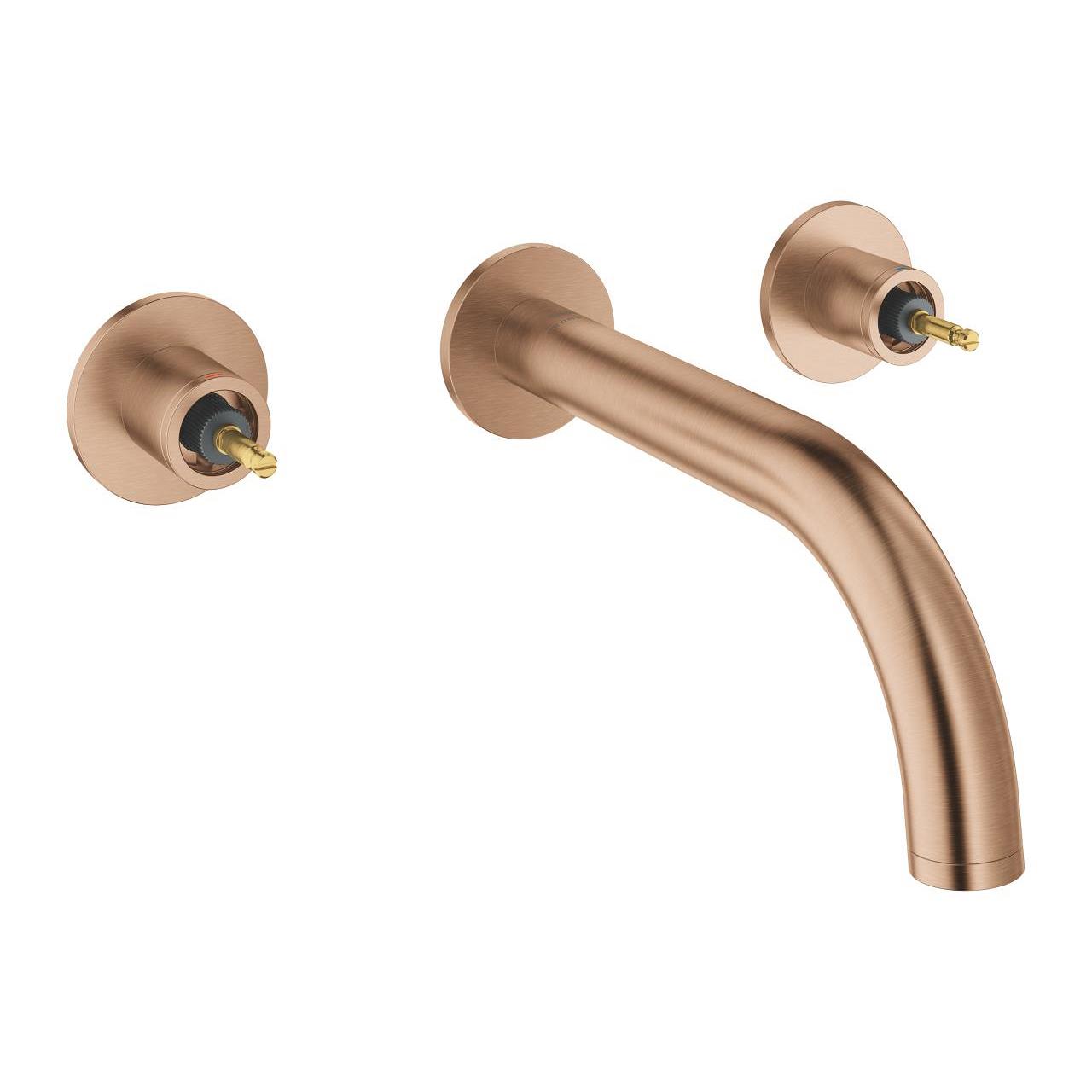 Grohe Atrio Private Collection 3 Delikli Ankastre Lavabo Bataryası (Sıva Üstü Grubu) Fırçalı Bakır 20587DL0
