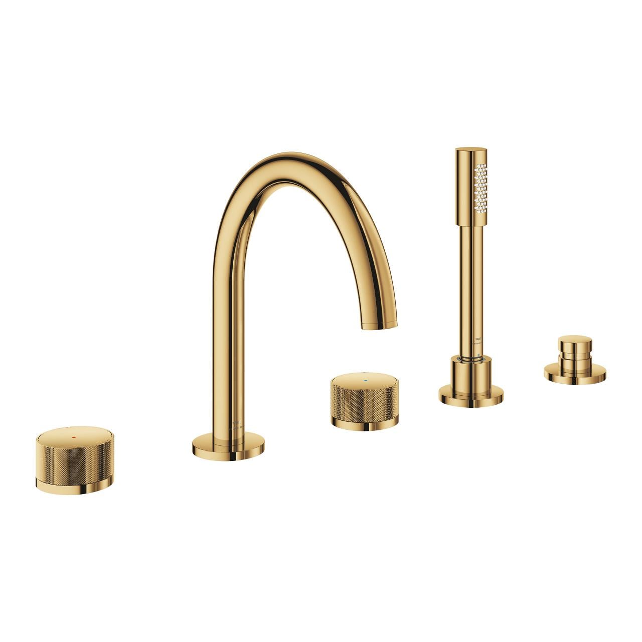 Grohe Atrio Private Collection 5 Delikli Ankastre Küvet Bataryası (Sıva Üstü Grubu), Parlak Altın 25226GL0