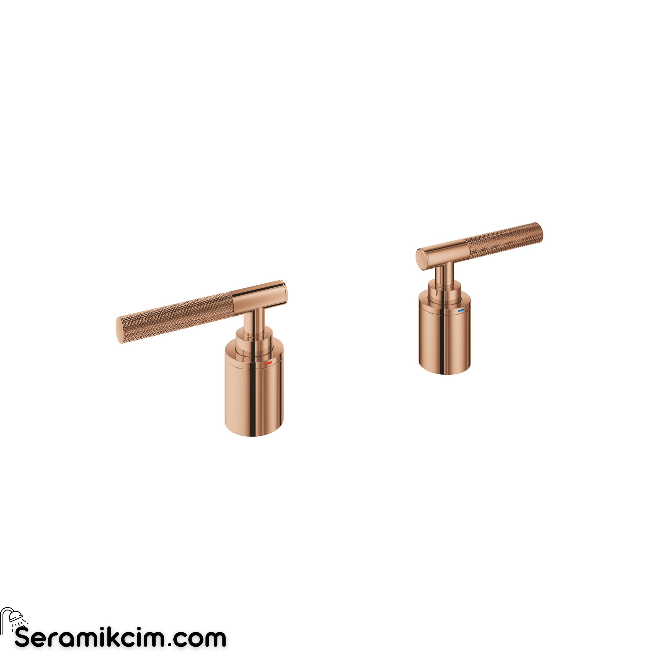 Grohe Atrio Private Collection 5 Delikli Ankastre Küvet Bataryası İçin Kulp, Parlak Bakır 48651DA0