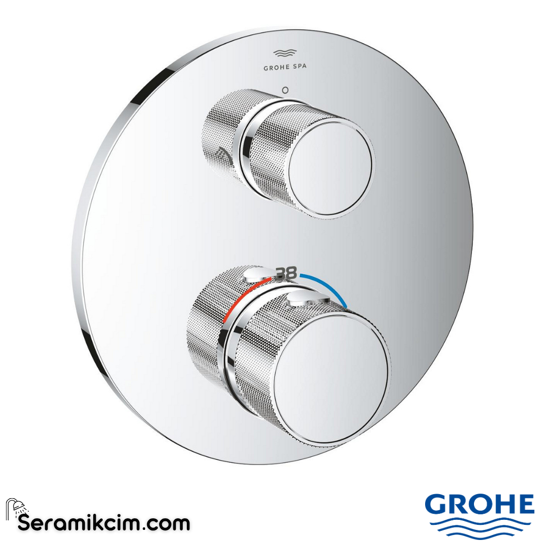 Grohe Atrio Private Collection Ankastre Termostatik Banyo Bataryası (2 Yollu, Sıva Üstü Grubu) Krom 24396000 - 24396000