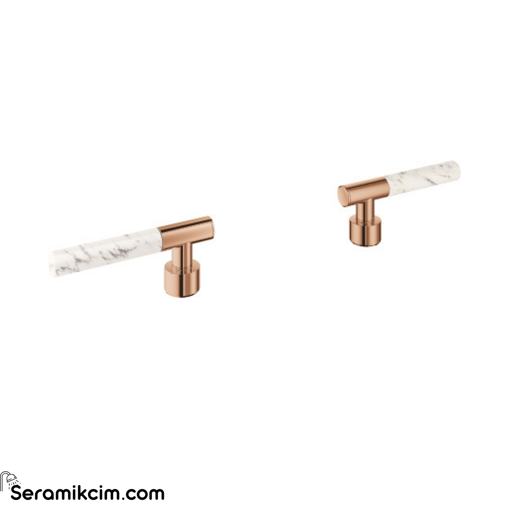 Grohe Atrio Private Collection Duvardan Ankastre Lavabo Bataryası İçin Kulp, Parlak Bakır 48458DA0