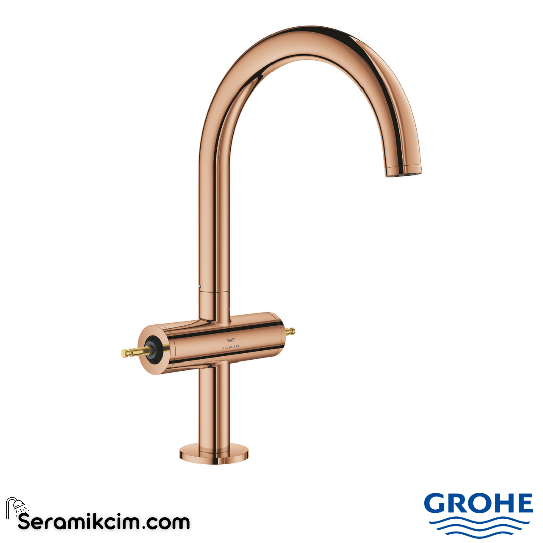 Grohe Atrio Private Collection Yüksek Lavabo Bataryası (L-Boy), Parlak Bakır 21134DA0 - 21134DA0