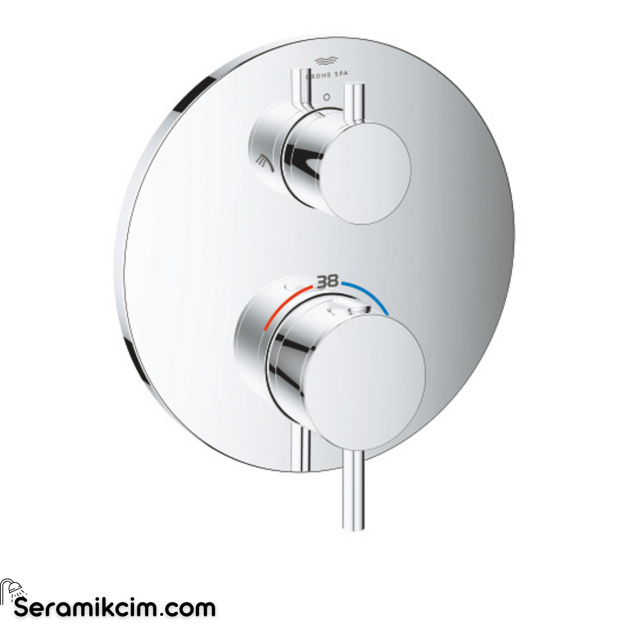 Grohe Atrio Termostatik Banyo/Duş Bataryası (Sıva Üstü Grubu), 2 Yollu Krom 24358000