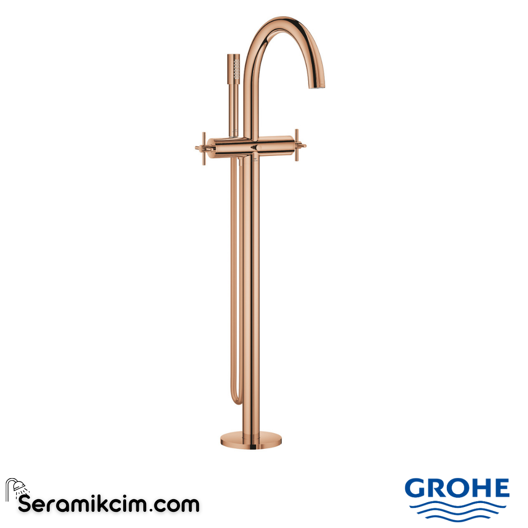 Grohe Atrio Yerden Küvet Bataryası (Sıva Üstü Grubu), Parlak Bakır 25272DA0