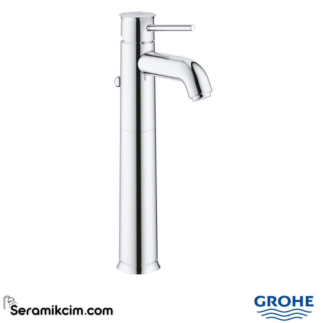 Grohe BauClassic Çanak Lavabo Bataryası, Sifon Kumandalı 32868000