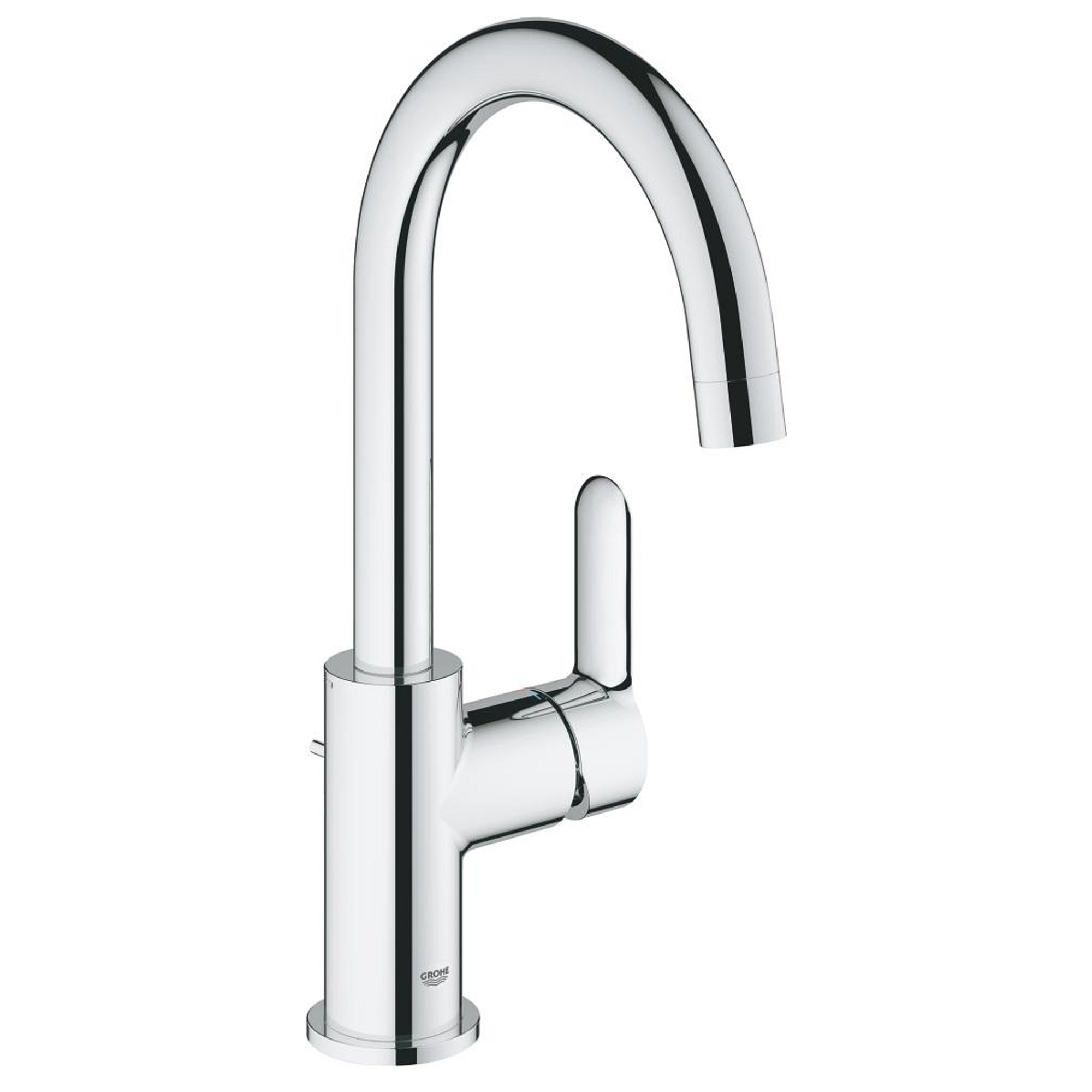 Grohe BauEdge Yüksek Lavabo Bataryası Sifon Kumandalı (L Boy) Krom 23093000