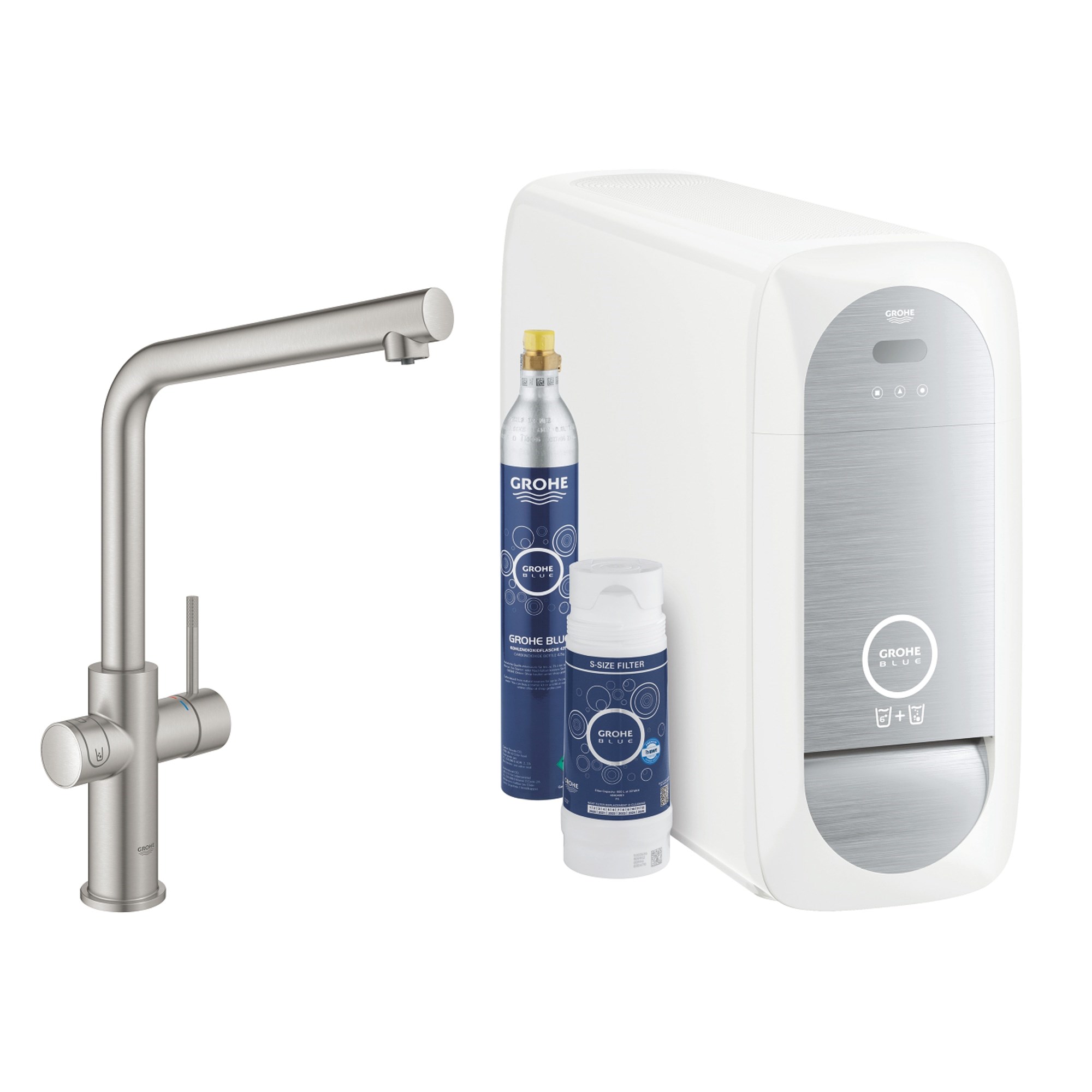Grohe Blue Home Arıtmalı İçme Suyu ve Soda Yapan Mutfak Bataryası Paslanmaz Çelik 31454DC1