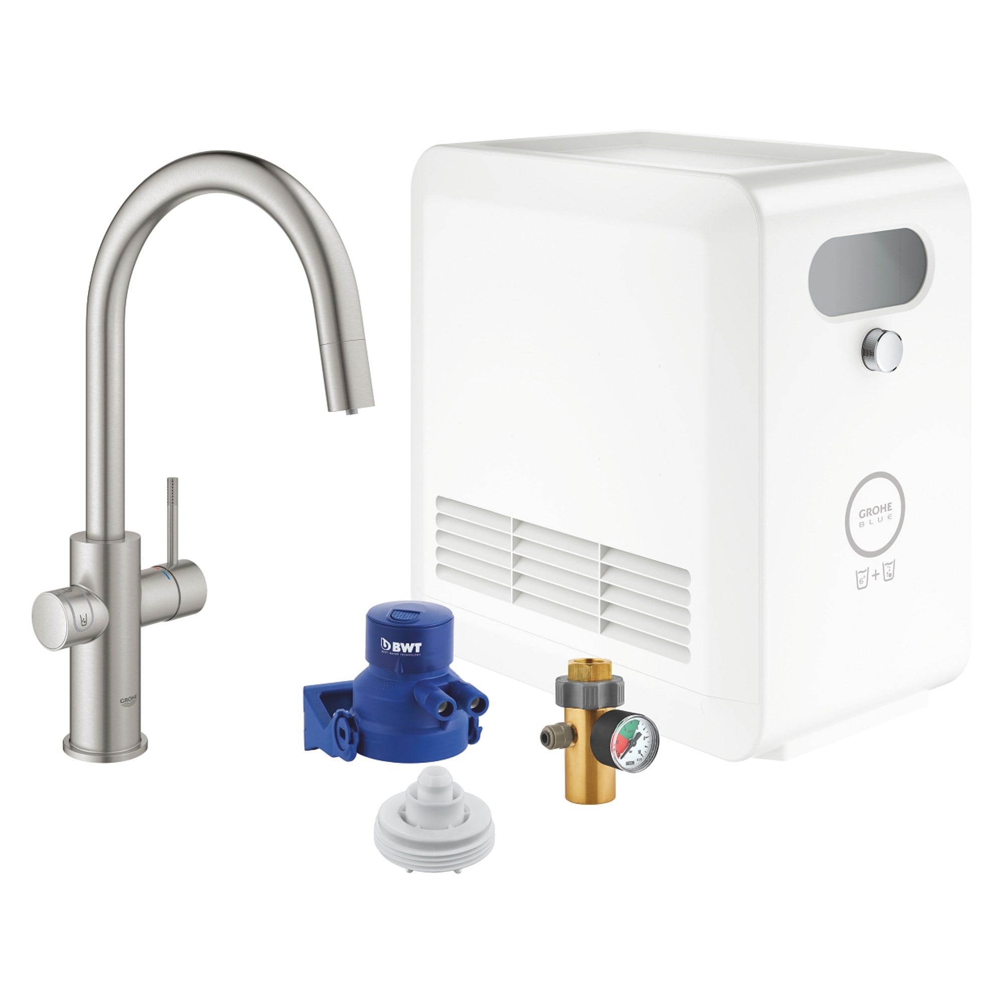 Grohe Blue Professional Çekilebilir C Borulu Batarya Seti Paslanmaz Çelik 31325DC2