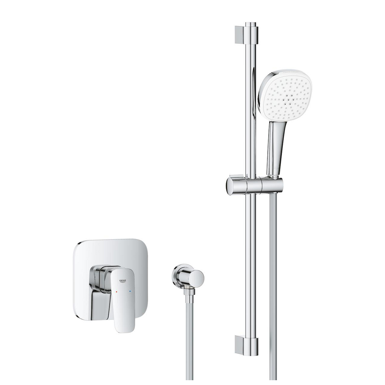 Grohe Cubeo Ankastre Duş Bataryası ve Sürgülü El Duşu Seti Krom 1053350000