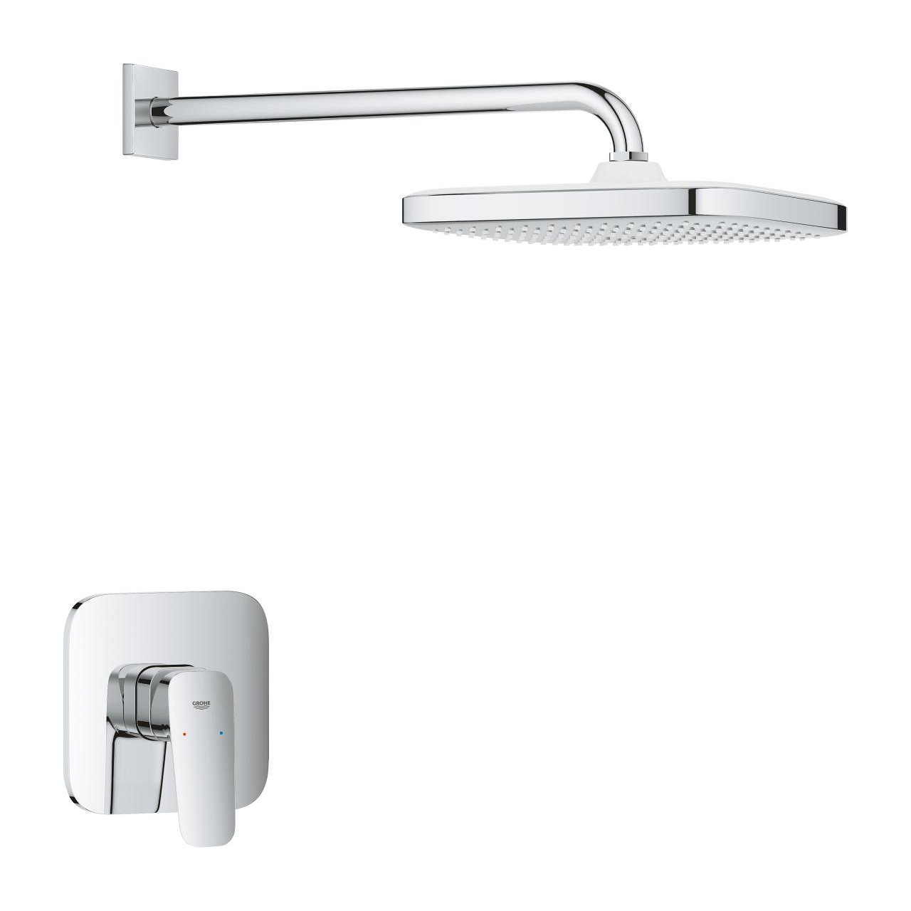 Grohe Cubeo Ankastre Duş Bataryası ve Tepe Duşu Seti Krom 1053340000