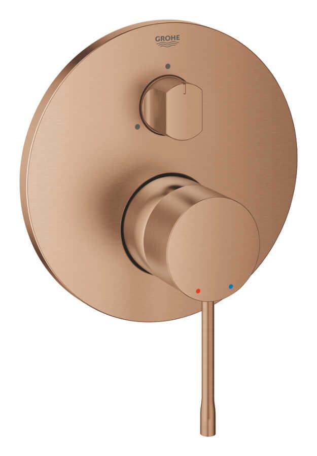 Grohe Essence Ankastre Banyo/Duş Bataryası (Sıva Üstü Grubu), 3 Yollu, Fırçalı Bakır - 24169DL1 - 24169DL1