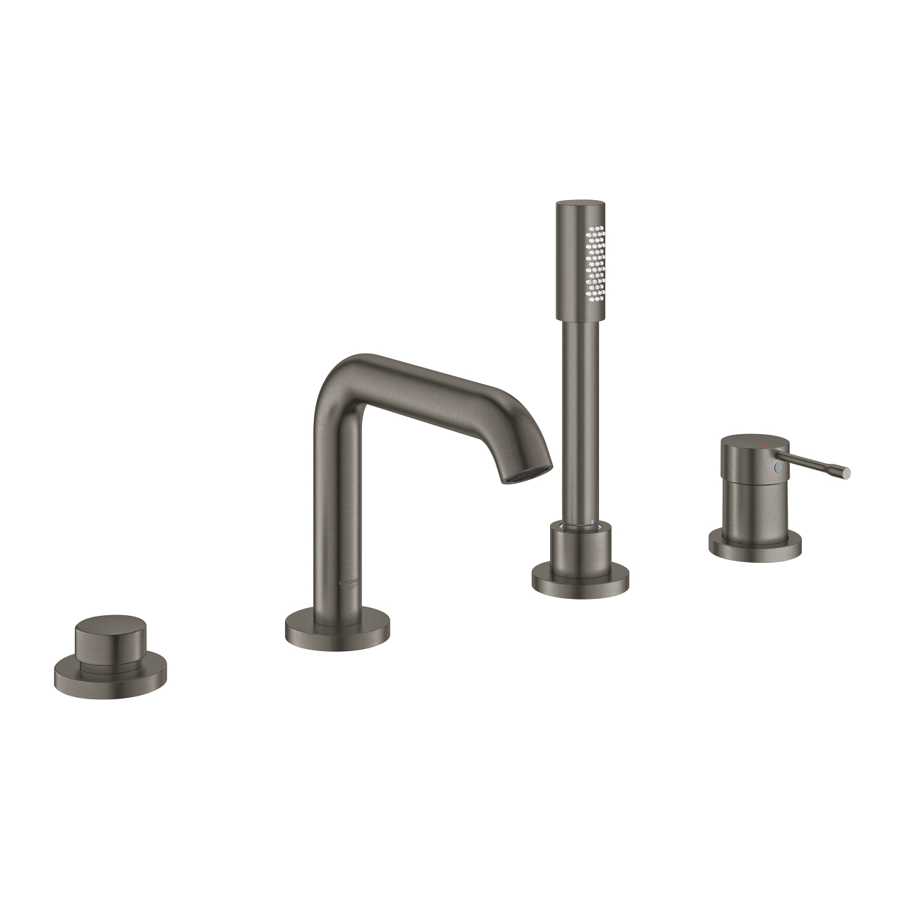 Grohe Essence Dört Delikli Ankastre Küvet Bataryası (Sıva Üstü Grubu), Fırçalı Sert Grafit 25251AL1
