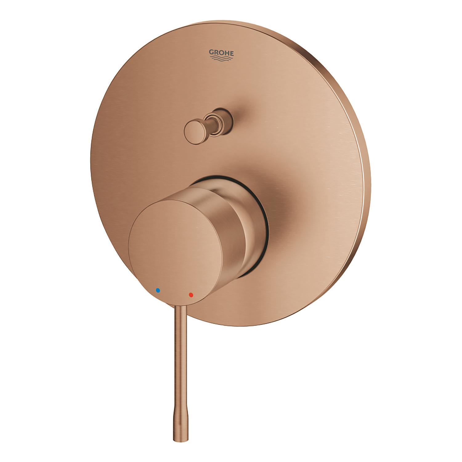 Grohe Essence New Ankastre Banyo/Duş Bataryası (Sıva Üstü Grubu), Fırçalı Bakır - 24058DL1 - 24058DL1