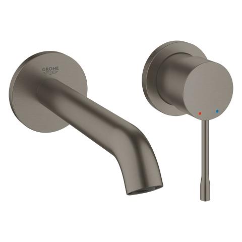 Grohe Essence New Duvardan Ankastre Lavabo Bataryası (Sıva Üstü Grubu), Fırçalı Sert Grafit