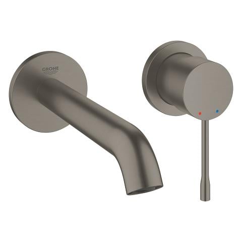 Grohe Essence New Duvardan Ankastre Lavabo Bataryası (Sıva Üstü Grubu), Fırçalı Sert Grafit - 29192AL1