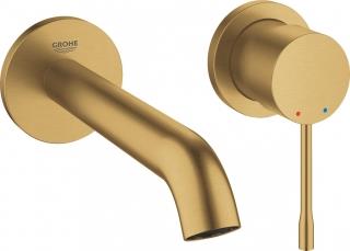 Grohe Essence New Duvardan Ankastre Lavabo Bataryası (Sıva Üstü Grubu), Fırçalı Altın - 29192GN1 - 29192GN1