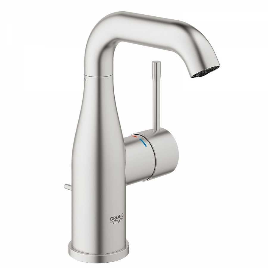 Grohe Essence New Lavabo Bataryası, Sifon Kumandalı, Paslanmaz Çelik