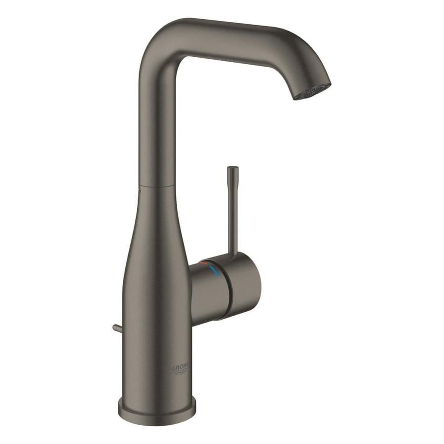 Grohe Essence New Yüksek Lavabo Bataryası, Sifon Kumandalı, Fırçalı Sert Grafit
