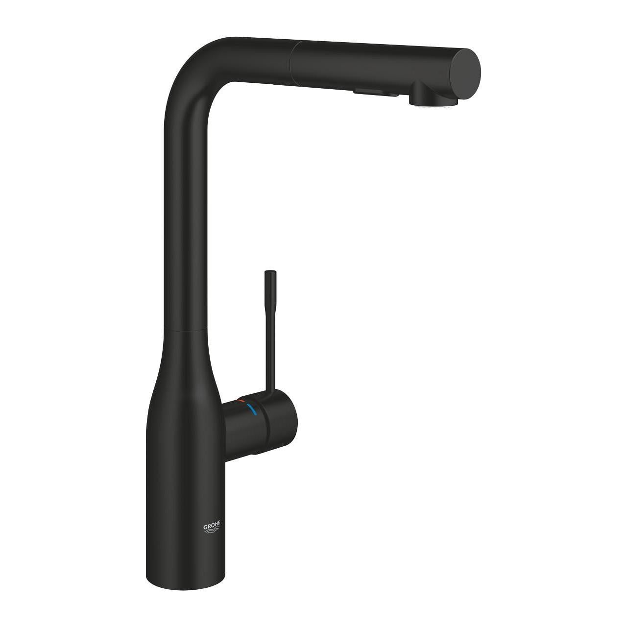 Grohe Essence Spiralli Eviye Bataryası, L Başlıklı, Mat Siyah 302702430