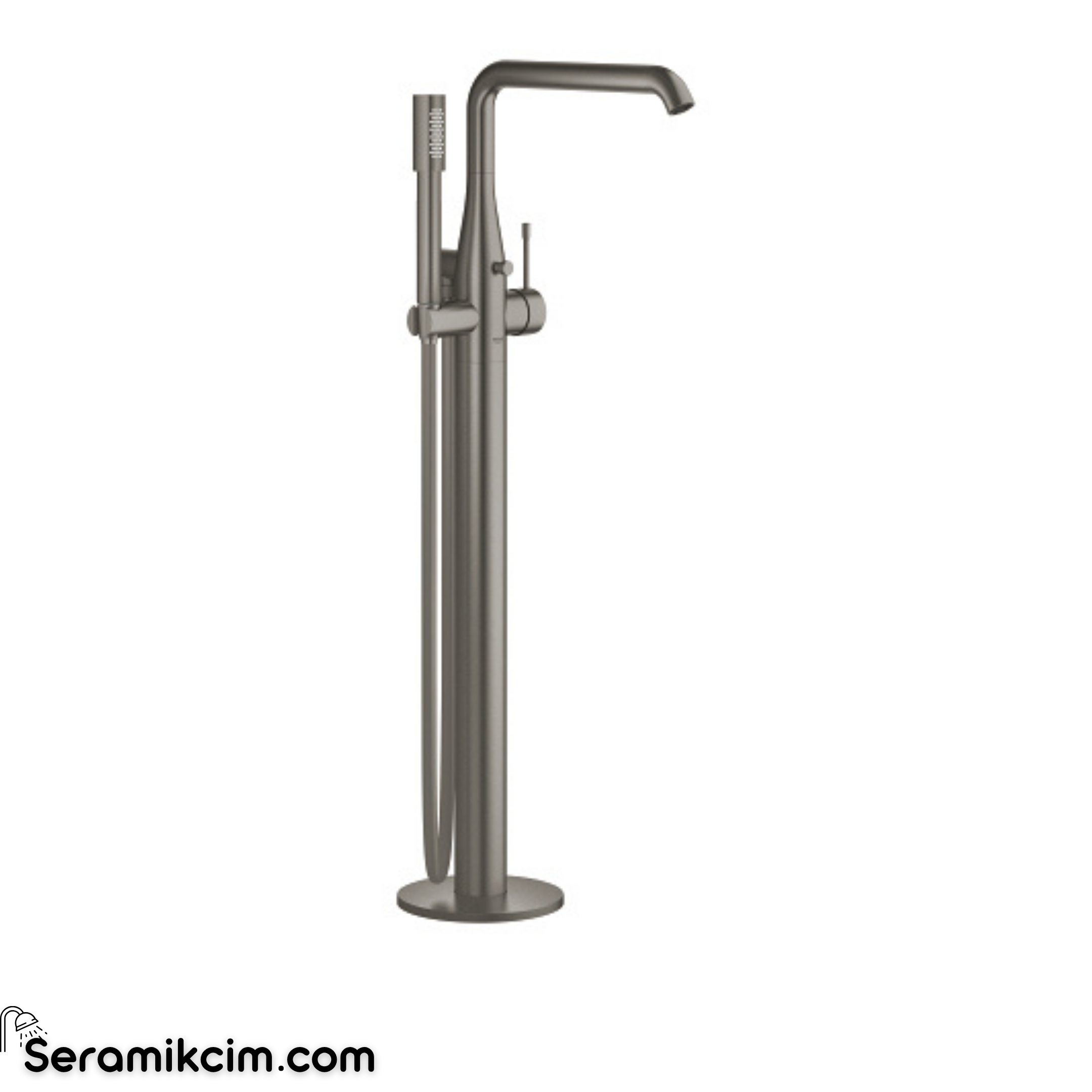 Grohe Essence Yerden Küvet Bataryası (Sıva Üstü Grubu), Fırçalı Sert Grafit 25248AL1