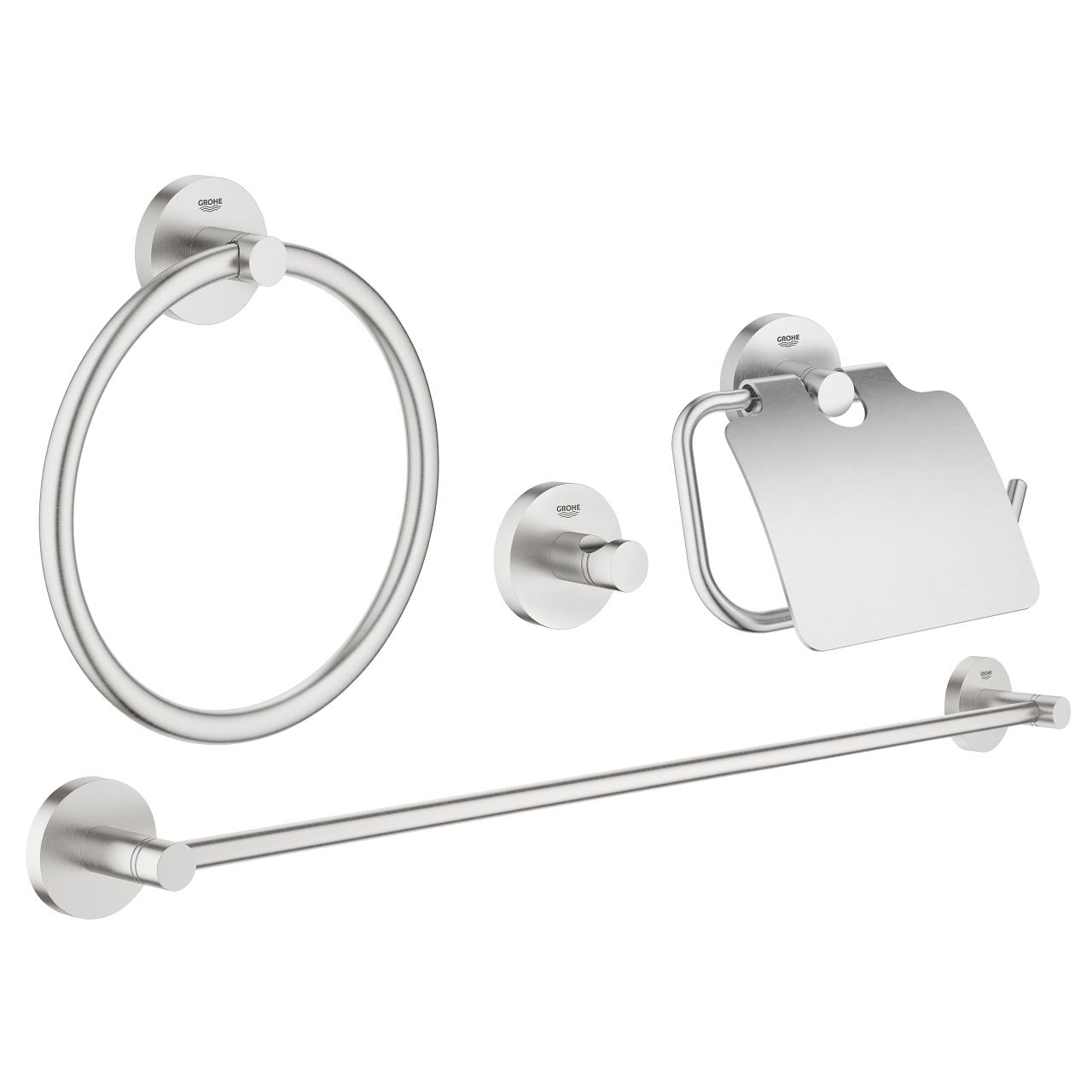 Grohe Essentials Dörtlü Aksesuar Seti, Paslanmaz Çelik 40776DC1