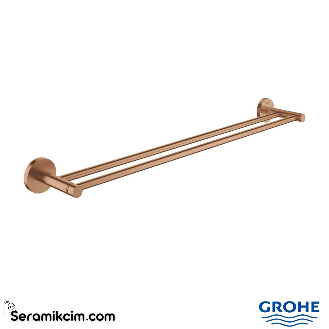 Grohe Essentials İkili Havluluk, Fırçalı Bakır 40802DL1